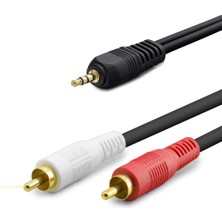 Skygo 3.5 mm To 2rca Kablo 2lıne Gold 10M Siyah HDX1061