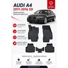Solveks Audi A4 2014  Model Uyumlu 5d Araca Özel Oto Paspas Premium Serisi