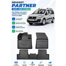 Solveks Peugeot Partner  2013  Model Uyumlu 5d Araca Özel Oto Paspas Premium Serisi