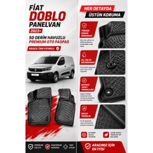 Solveks Fiat Doblo Panelvan 2023-  Model Uyumlu 5d Araca Özel Oto Paspas Premium Serisi