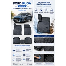 Solveks Ford Kuga 2021  Model Uyumlu 5d Araca Özel Oto Paspas Premium Serisi