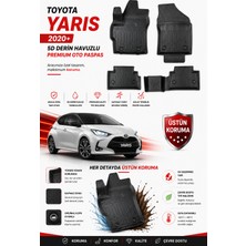 Solveks Toyota Yaris  2020-2021-2022-2023-2024-2025  Model Uyumlu 5d Araca Özel Oto Paspas Premium Serisi