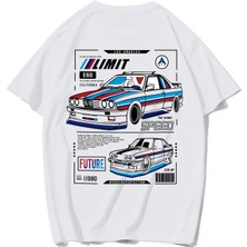 Brz Collection Unisex Oversize Limit E60 T-Shirt (Beyaz)