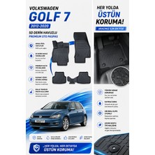 Solveks Volkswagen Golf 7 2014  Model Uyumlu 5d Araca Özel Oto Paspas Premium Serisi