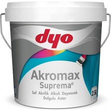 Dyo Akromax Suprema Saf Akrilik Alkali Dayanımlı Dolgulu Astar 2.5 L