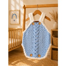 Unisex Bebek Salopet Tulum 0-6 Ay | El Örgüsü Alize Puffy Romper | Premium Tasarım Bebek Hediyesi