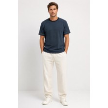 Alexander Gardi Şerit Detaylı Kontrast Yaka Basic T-Shirt