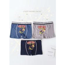 Stsahra  Erkek Çocuk Renkli Pamuklu Boxer 3 ' Lü Paket