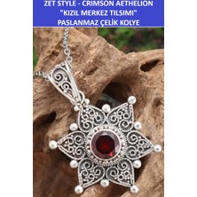 Zetconcept Zet Style – "crimson Aethelion Kolye" Paslanmaz Çelik Kolye - Muhteşem Bir Hediye