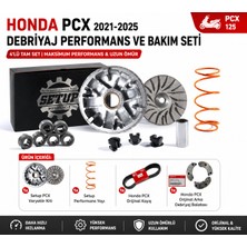 Honda Pcx 125 (2021-2025) Debriyaj Performans ve Bakım Seti – Setup Varyatör Kiti + Setup Performans Yayı + Orijinal Honda Kayış + Orijinal Honda Arka Debriyaj Balatası