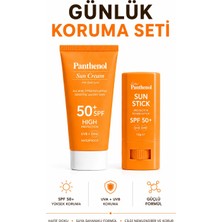 Extal Panthenol Güneş Koruyucu Set Güneş Kremi 50 ml Stick 18 gr Leke Karşıtı Nemlendirici Yüksek Koruma Sağlayan Etki