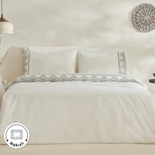 Karaca Home Orvin Çift Kişilik Nakışlı Nevresim Takımı Beyaz