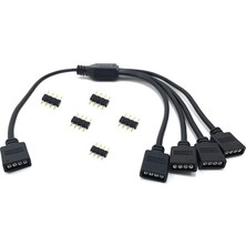 Alfais 4376 Rgb Şerit 4 Pin LED Çoklayıcı Splitter Tek Kumanda 4 Çıkış