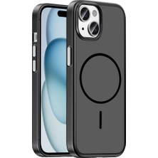 Alan Tech Apple iPhone 15 Kılıf M-Safe Şarj Özellikli Zore Lora Pc Kapak