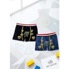 Stsahra  Erkek Çocuk Renkli Pamuklu Boxer 2 ' Li Paket