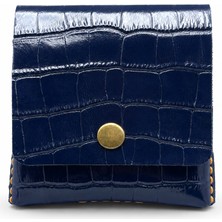 Oakco Leather Handmade Lacivert Deri Cüzdan