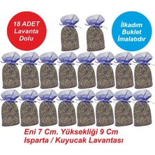 18 Adet Doğal Lavanta Kesesi – Lavanta Dolu, Araba & Dolap Kokusu, Güveye Karşı Doğal Çözüm