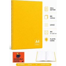 Mikro Saygılıofis 60 Yaprak A4 Dikişli Düz Pp Kapak Çizgili Defter