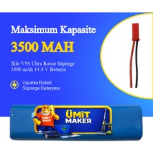 Ümit Maker Ilife V5S Ultra Robot Süpürge 3500 Mah 14.4V Batarya