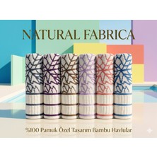 Nf Natural Fabrica % 100 Pamuk Tasarım Renkli Nakışlı Banyo El Havlusu 6'lı Set