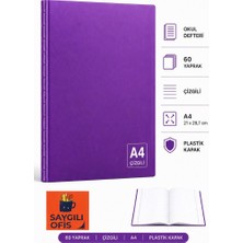 Mikro Saygılıofis 60 Yaprak A4 Dikişli Düz Pp Kapak Çizgili Defter