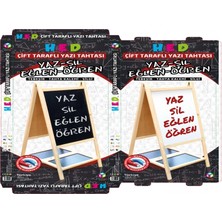 Çerçici Yazı Tahtası Çift Taraflı Ayaklı Mıknatıslı Yazı Tahtası Seti 110 x 60