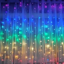 Çerçici Perde LED  240 Ledli 8 Fonksiyonlu Dekor Lambası Rgb