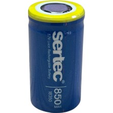 Çerçici Sertec 18350 3.7V 850 Mah Li-Ion Şarjlı Pil - 1c