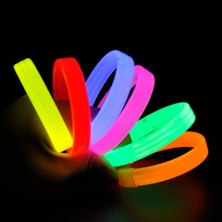 Çerçici Glow Partisi Fosforlu Ekstra Kalın Bileklik 6 Renk 6’lı Set – Baskı Yapılabilir