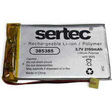 Çerçici Sertec 385385 3.7V 2150 Mah Li-Polymer Pil (DEVRELI/1.5A)