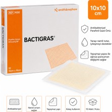 Smith & Nephew Bactigras 10X10 cm Antiseptik Yara Örtüsü | Tekli, 3'lü, 5'li ve 10'lu Paket Seçenekleri