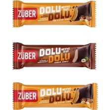 Züber Dolu Dolu Meyve Bar Deneme Paketi 30G x 3 Adet (Yer Fıstığı Ezmeli, Fındık Ezmeli)