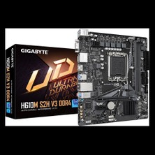 Gigabyte Gıgabyte H610M S2H V3, Ddr4, Rev1.0, 2xddr4, M.2, D-Sub, Hdmı, Dp, 12-13.14.nesil, LGA1700 Soket, Anakart
