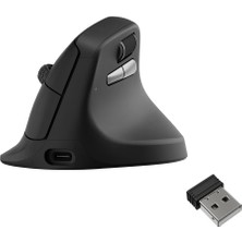Keychron M5 Kablosuz Ergonomik Fares, En Iyi Pixart 3311 Sensörü ve Pixart 3950 Sensörüne Sahip. 2.4 Ghz, Bluetooth ve USB Kablolu Bağlantı (M5-A29)