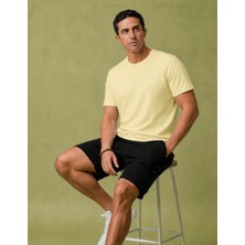 Organickid Basic Erkek Bisiklet Yaka Bej T-Shirt