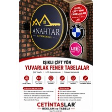 Çetintaşlar Reklam Kişiye Özel LED Fener Tabela | Çift Taraflı Işıklı Tabela | Istenilen Ölçü ve Tasarımda Üretim