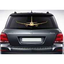 Sticker Usta Uçak Silüet Airbus A220 Uçak Sticker  Araba Oto Motosiklet Pc Laptop Karavan Cam Arka Cam Etiket Çıkartma Sticker  00329