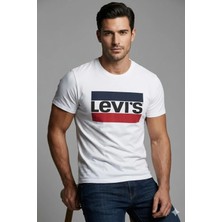 Levi's Bisiklet Yaka Saf Pamuk Erkek Tişört Standart Fit