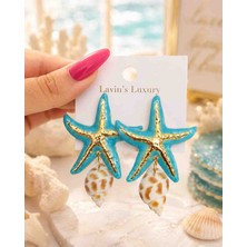 Lavin’s Luxury Aqua Star Deniz Yıldızı Küpe