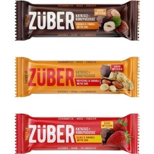Züber Meyve Bar Deneme Paketi 40G x 3 Adet (Yer Fıstığı, Fındık, Çilek)
