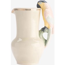 Yvonne Ellen Animals Papağan Saplı Beyaz Dolomit Sürahi 1200 ml