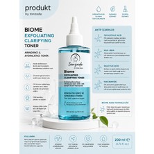 Produkt By Tanzade Biome Exfoliating Clarifying Toner 200 ml | Aha Bha, Glikolik Asit, Salisilik Asit ve Niasinamid Içeren Arındırıcı Yüz Toniği