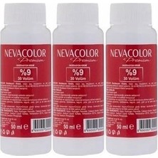 Neva Nevacolor 30 Volume %9 Oksidan Krem Beyaz Renk 50ML x 3 Kadınlar İçin Etkili Formül