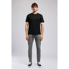 Lee Cooper OSWALD Erkek Regular Fit %100 Pamuk Baskılı Bisiklet Yaka T-Shirt Siyah