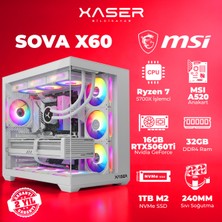 Xaser Sword X60 AMD R7 5700X/MSI A520M-A/ASUS 8GB RTX5060/ Fiyatı