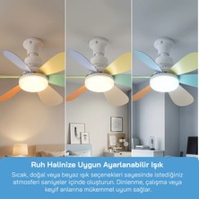 Sinbo SF-7708 3 LED 6 Kanatlı Tavan Vantilatörü Uzaktan Kumandalı LED Aydınlatmalı Sessiz Çalışma