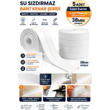 Milena Life 5 Adet Su Sızdırmaz Bant Banyo Mutfak Küvet Lavabo Tezgah Kenar Bant 3 Metre 38mm