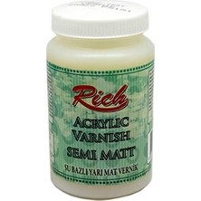 Rich Yarı Mat Su Bazlı Vernik 250 cc Akrilik Modeli Kokusuz Özellikleriyle Dayanıklı