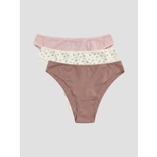 Lc Waikiki Yeni Sezon Desenli Brazilian Külot 3'lü