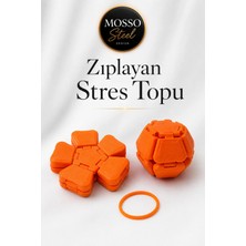 Mosso Steel Zıplayan Stres Topu Clicker Stres Topu – Lastik Mekanizmalı 3D Baskı Mekanik Fidget Oyuncak - Hoplaç - Zıplaç